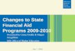 Changes to State Financial Aid Programs 2009-2010 Presented by Ginny Dodds & Megan Fitzgibbon MN Office of Higher Education July 7, 2009