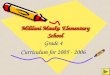 Mililani Mauka Elementary School Grade 4 Curriculum for 2005 - 2006