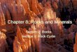 Chapter 8: Rocks and Minerals Section 2: Rocks Section 3: Rock Cycle