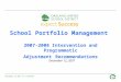 December 12 BOE (v5 12/06/07) - 0 - School Portfolio Management 2007-2008 Intervention and Programmatic Adjustment Recommendations December 12, 2007