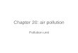 Chapter 20: air pollution Pollution unit. 20.1 Layers of the Atmosphere