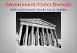 Government/Civics Domain Sixth and Seventh Grade Social Studies