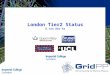 London Tier2 Status O.van der Aa. Slide 2 LT 2 21/03/2007 London Tier2 Status Current Resource Status 7 GOC Sites using sge, pbs, pbspro –UCL: Central,