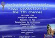 Ricardo Gonçalo - RHUL Higgs WG meeting - Physics Week - Oct.04 1 Analysis of Invisible Higgs production in the tth channel Introduction Analysis overview