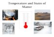 Temperature and States of Matter. Measuring Temperature Using States Of Matter Solids can turn into liquids, and liquids can turn into gasses and back