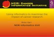 Peter Kerr NCRI Informatics Unit Using informatics to maximise the impact of cancer research