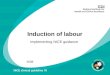 Induction of labour Implementing NICE guidance 2008 NICE clinical guideline 70