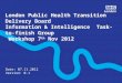 London Public Health Transition Delivery Board Information & Intelligence Task-to-finish Group Workshop 7 th Nov 2012 Date: 07.11.2012 Version: 0.1