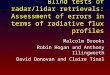 Blind tests of radar/lidar retrievals: Assessment of errors in terms of radiative flux profiles Malcolm Brooks Robin Hogan and Anthony Illingworth David