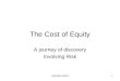 Copyright anbirts1 The Cost of Equity A journey of discovery Involving Risk