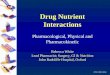 PENG 2006 R.White Drug Nutrient Interactions Pharmacological, Physical and Pharmacokinetic Rebecca White Lead Pharmacist; Surgery, GI & Nutrition John