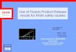 Use of Fission Product Release results for IRSN safety studies Dr. Grégory NICAISE IRSN / DSR (Reactor Safety Department) International VERCORS Seminar
