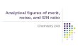 Analytical figures of merit, noise, and S/N ratio Chemistry 243