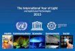 The International Year of Light and Light-based Technologies 2015 CommunicationsHealthEconomyEnvironmentSocial