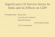 Service Sector In India and its significance