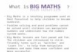 What is Big Maths is a teaching programme used at Deal Parochial to help children to become numerate. Problem solving and word problems cannot be solved