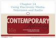 Chapter 14 Using Electronic Media: Television and Radio William F. Arens Michael F. Weigold Christian Arens McGraw-Hill/IrwinCopyright © 2013 by The McGraw-Hill