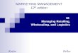 MARKETING MANAGEMENT 12 th edition KotlerKeller 16 Managing Retailing, Wholesaling, and Logistics