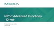 NPort Advanced Functions - Driver Moxa Connectivity 2012-08