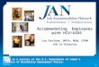 JAN is a service of the U.S. Department of Labors Office of Disability Employment Policy. 1 Accommodating Employees with HIV/AIDS Lou Orslene, MPIA, MSW,