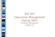 BA 301 Operations Management Spring 2003 Inventory Management Chapter 12
