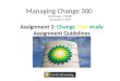 Managing Change 300 (Unit Code: 11018) Semester 1, 2013 Assignment 2:ChangeCasestudy Assignment 2: Change Case study Assignment Guidelines
