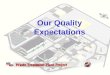 Our Quality Expectations. Quality Expectations Historical Supplier Performance Problems Contributing Factors Consequences Key Points INTRODUCTION