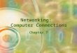 Networking: Computer Connections Chapter 7 Data Communications Send and receive information over communications lines