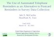 The Use of Automated Telephone Reminders as an Alternative to Postcard Reminders in Survey Data Collection United States Department of Agriculture National