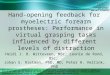 This article and any supplementary material should be cited as follows: Witteveen HJ, de Rond L, Rietman JS, Veltink PH. Hand-opening feedback for myoelectric