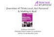 Overview of Think Local, Act Personal & Making it Real Shahana Ramsden Making it Real Project Co-ordinator Senior Co-production Lead