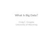 What Is Big Data? Craig C. Douglas University of Wyoming