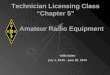 Technician Licensing Class Chapter 5 Valid dates: July 1, 2010 – June 30, 2014 Amateur Radio Equipment
