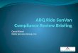 ABQ Ride SunVan Compliance Review Briefing David Rishel Delta Services Group, Inc