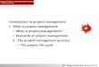 L577: Design of Information Systems Fall 06 Introduction to project management I. What is project management What is project management? Elements of project