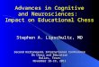 Advances in Cognitive and Neurosciences: Impact on Educational Chess Stephen A. Lipschultz, MD Second Koltanowski International Conference On Chess and