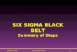 October 2002 SIX SIGMA BLACK BELT Summary of Steps
