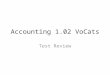 Accounting 1.02 VoCats Test Review. In the transaction, BILLED ANDERSON COMPANY FOR WORK COMPLETED, the source document is a/an: A.Check Stub B.Invoice