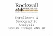Enrollment & Demographic Analysis 1999-00 Through 2009-10 1
