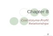 Chapter 8 Cost-Volume-Profit Relationships. Introduction This chapter examines one of the most basic planning tools available to managers: cost-volume-profit