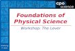 Foundations of Physical Science Workshop: The Lever