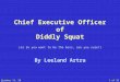 October 11, 20011 of 32 Chief Executive Officer of Diddly Squat (or So you want to be the boss, are you sure?) By Leeland Artra