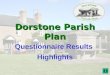 Dorstone Parish Plan Questionnaire Results Highlights