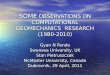 SOME OBSERVATIONS ON COMPUTATIONAL GEOMECHANICS RESEARCH (1980-2010) SOME OBSERVATIONS ON COMPUTATIONAL GEOMECHANICS RESEARCH (1980-2010) Gyan N Pande
