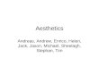 Aesthetics Andreas, Andrew, Enrico, Helen, Jack, Jason, Michael, Sheelagh, Stephan, Tim