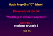 Rafah Prep Girls C School Weddings in different countries The project of the ISA Done by / students in Grade 8 March 2014