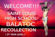 WELCOME!!! SAINT LOUIS HIGH SCHOOL BALATOC RECOLLECTION ( 3 RD YEAR LEVEL )