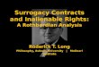 Surrogacy Contracts and Inalienable Rights: A Rothbardian Analysis Roderick T. Long Philosophy, Auburn University | Molinari Institute