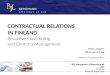 BERGMANN Attorneys at Law BJL Bergmann Attorneys at Law Helsinki  CONTRACTUAL RELATIONS IN FINLAND Proactive Contracting and Contract