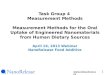 Task Group 4 Measurement Methods Measurement Methods for the Oral Uptake of Engineered Nanomaterials from Human Dietary Sources April 16, 2013 Webinar
